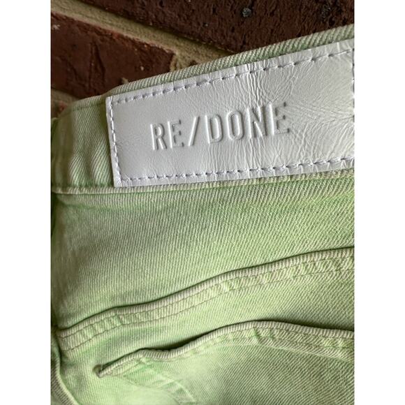 RE/DONE Pistachio Green 26 Straight Leg Denim 70s Stove Pipe Proto Sample NWOT - Picture 4 of 7